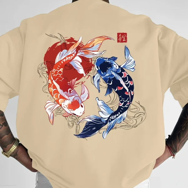 Koi Printed Pattern T-shirt Men's