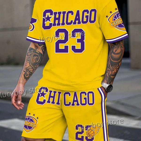 New In Chicago No.23 Print Men's yellow Casual